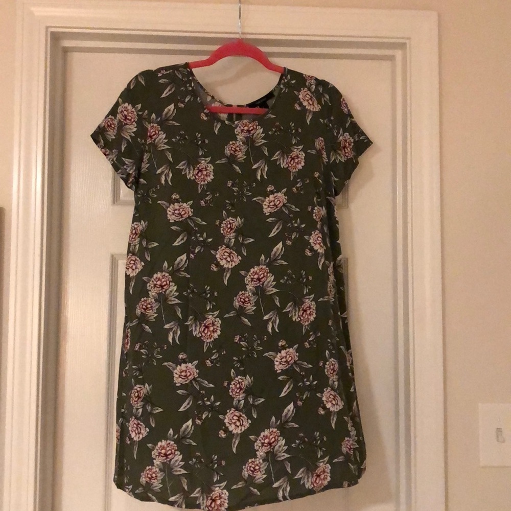 green floral t shirt dress forever 21
